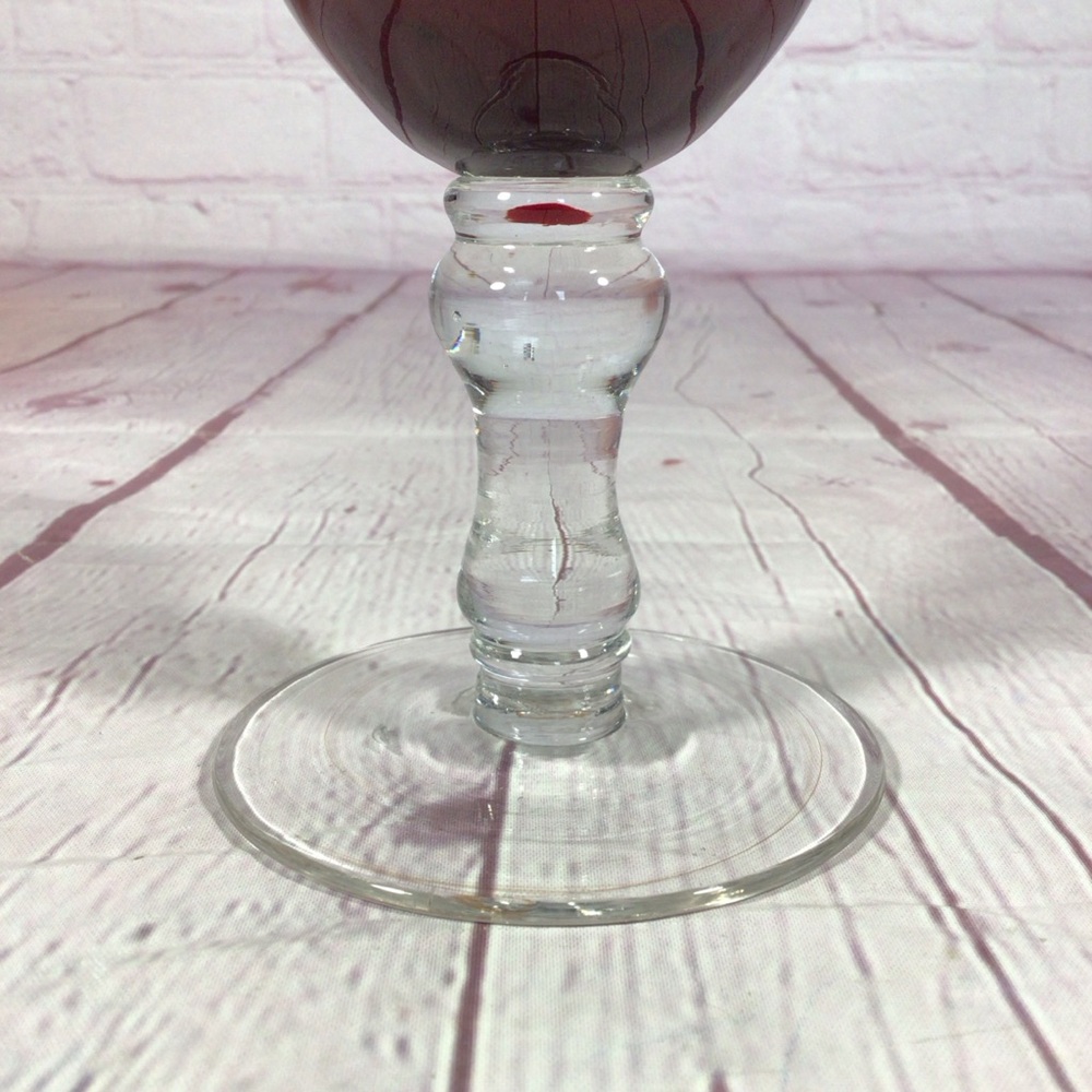Home Essentials Ruby Red Glass Water Goblets - Set of 4 - Picture 5 of 8